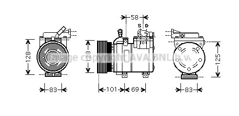 AVA QUALITY COOLING Компрессор, кондиционер HYK159